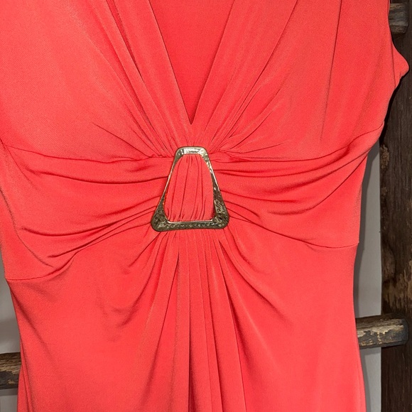 Vintage Cache Cinch Dress with Gold Embellishment Size 8 - Picture 5 of 11